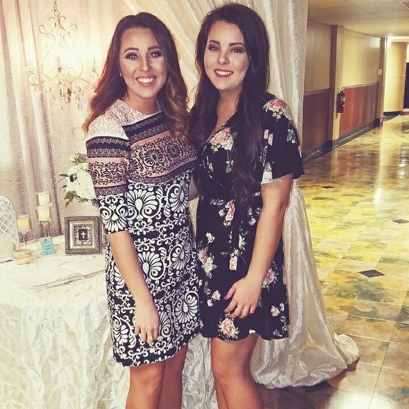 Multi-colored, color block dress with pattern - Picture 3 of 3